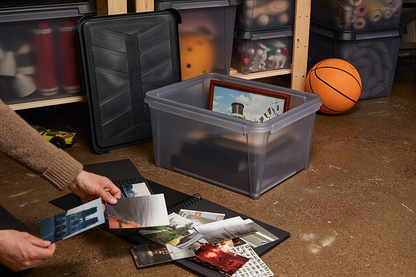 SmartStore Dry storage boxes in basement